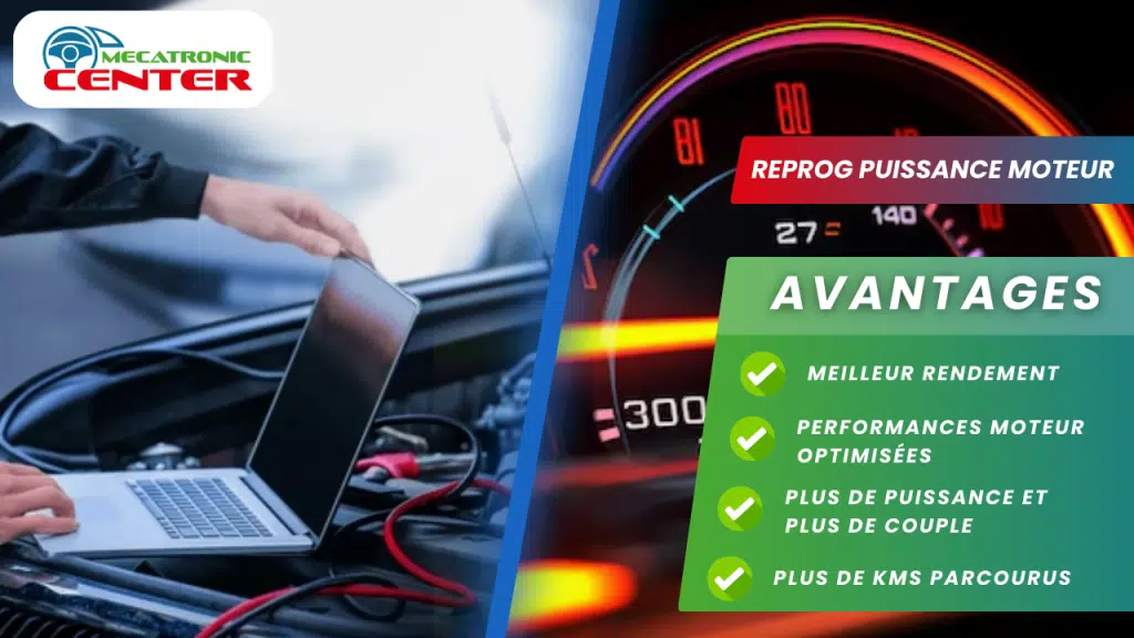 Un véhicule en cours de reprogrammation moteur chez MECA TRONIC CENTER.