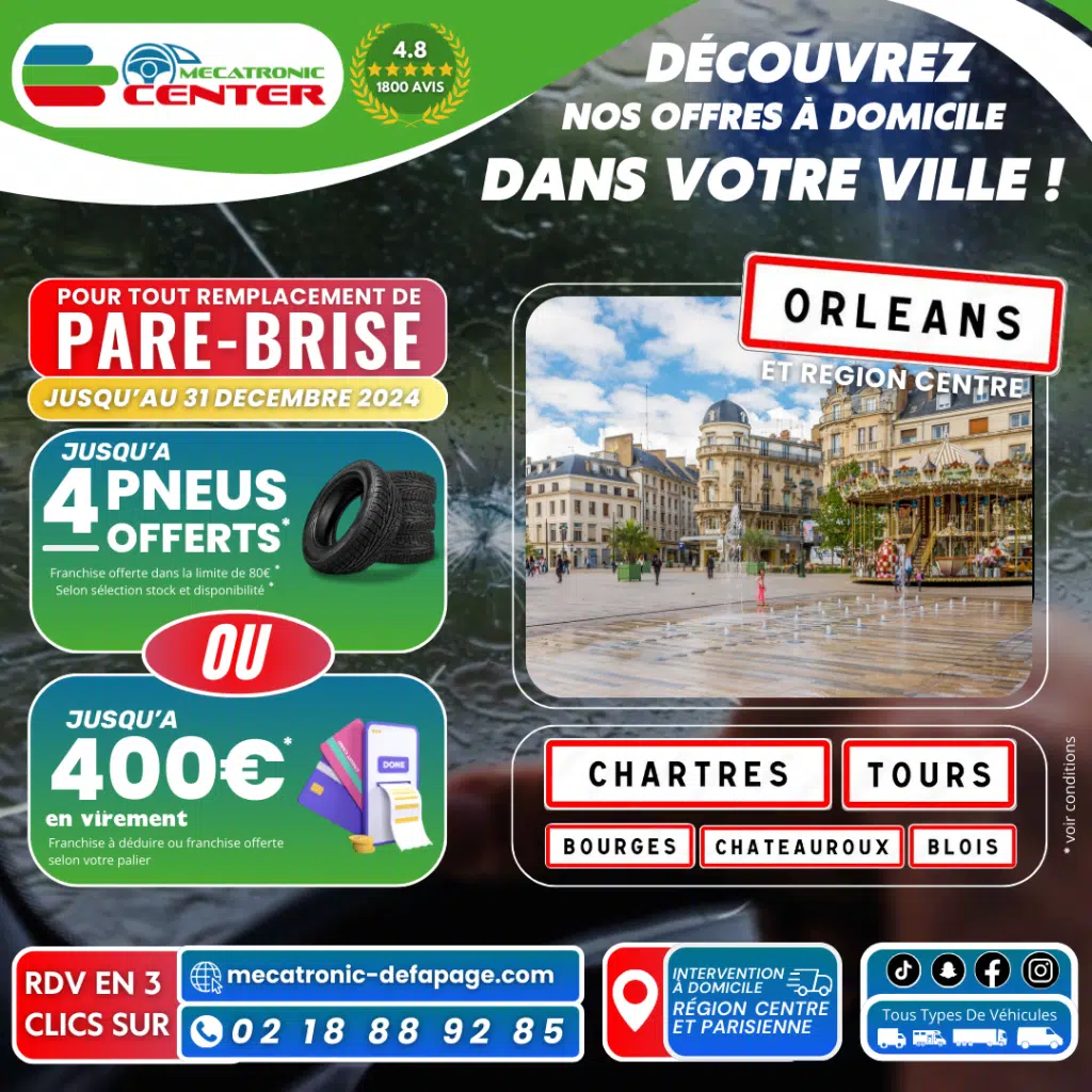 1 reprog puissance moteur OFFERT* (D’une valeur moyenne de 390€ ttc*) Ou 1 conversion flexfuel Bio-Ethanol OFFERT* (D’une valeur moyenne de 390€ ttc*) remplacement pare-brise dans toutes la france et région parisienne