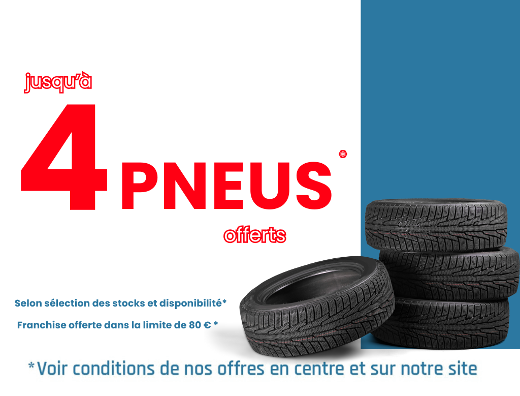 De 2 à 4 pneus neufs offertes