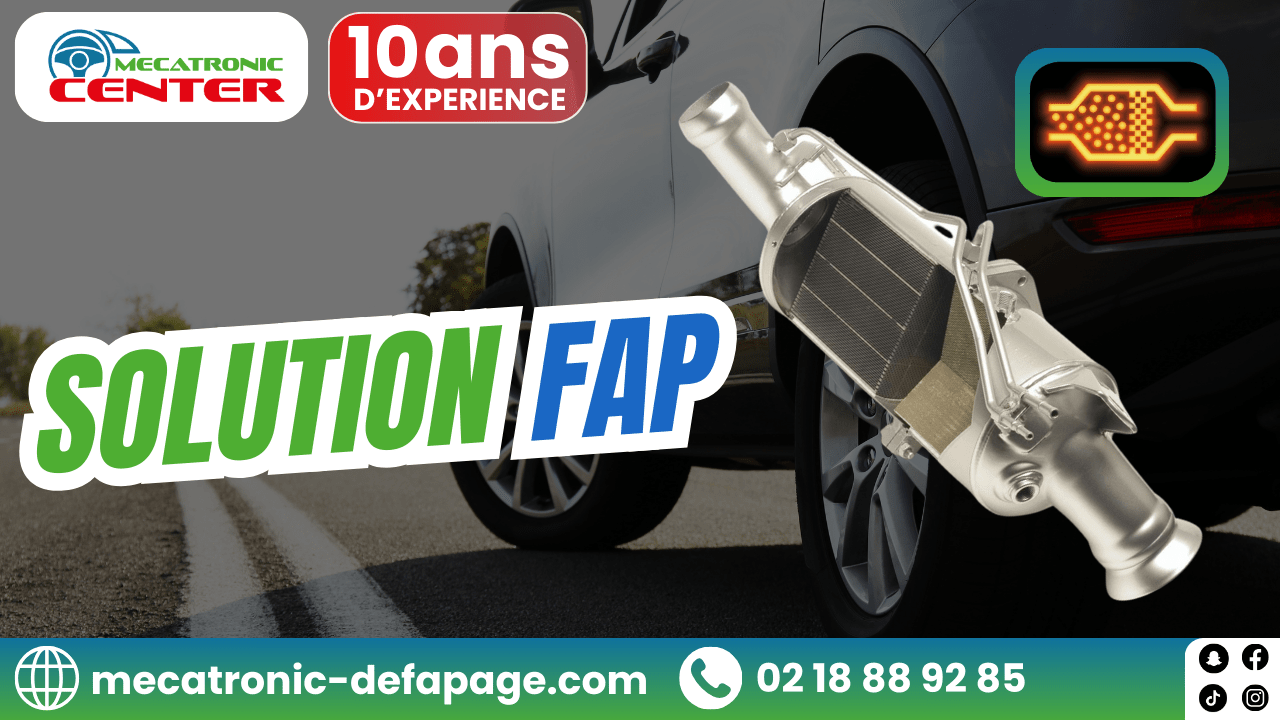 Filtre à Particules (FAP) installé dans le système d'échappement d'un véhicule